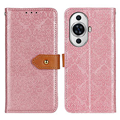 Custodia Portafoglio In Pelle Cover con Supporto K05Z per Huawei Nova 11 Rosa