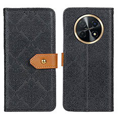 Custodia Portafoglio In Pelle Cover con Supporto K05Z per Huawei Nova Y91 Nero