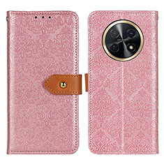 Custodia Portafoglio In Pelle Cover con Supporto K05Z per Huawei Nova Y91 Rosa