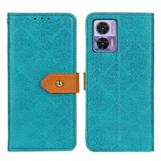 Custodia Portafoglio In Pelle Cover con Supporto K05Z per Motorola Moto Edge 30 Lite 5G Verde