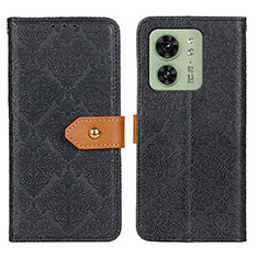 Custodia Portafoglio In Pelle Cover con Supporto K05Z per Motorola Moto Edge 40 5G Nero