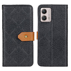 Custodia Portafoglio In Pelle Cover con Supporto K05Z per Motorola Moto G53y 5G Nero