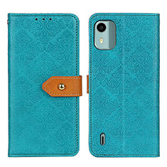 Custodia Portafoglio In Pelle Cover con Supporto K05Z per Nokia C12 Pro Verde