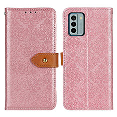 Custodia Portafoglio In Pelle Cover con Supporto K05Z per Nokia G22 Rosa