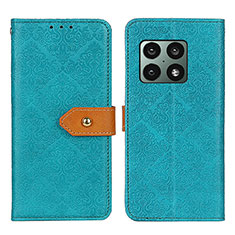 Custodia Portafoglio In Pelle Cover con Supporto K05Z per OnePlus 10 Pro 5G Verde