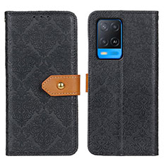 Custodia Portafoglio In Pelle Cover con Supporto K05Z per Oppo A54 4G Nero