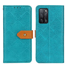 Custodia Portafoglio In Pelle Cover con Supporto K05Z per Oppo A55 5G Verde