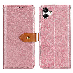 Custodia Portafoglio In Pelle Cover con Supporto K05Z per Samsung Galaxy A04E Rosa