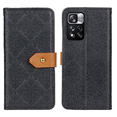 Custodia Portafoglio In Pelle Cover con Supporto K05Z per Xiaomi Mi 11i 5G (2022) Nero