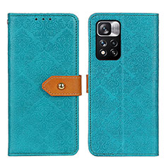 Custodia Portafoglio In Pelle Cover con Supporto K05Z per Xiaomi Mi 11i 5G (2022) Verde