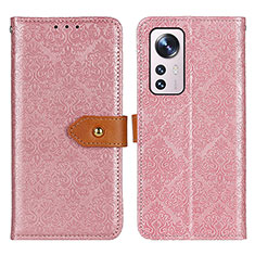 Custodia Portafoglio In Pelle Cover con Supporto K05Z per Xiaomi Mi 12X 5G Rosa