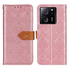 Custodia Portafoglio In Pelle Cover con Supporto K05Z per Xiaomi Mi 13T 5G Rosa