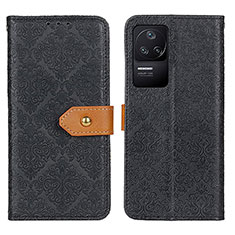 Custodia Portafoglio In Pelle Cover con Supporto K05Z per Xiaomi Poco F4 5G Nero