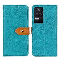 Custodia Portafoglio In Pelle Cover con Supporto K05Z per Xiaomi Poco F4 5G Verde