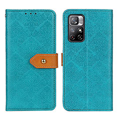 Custodia Portafoglio In Pelle Cover con Supporto K05Z per Xiaomi Poco M4 Pro 5G Verde