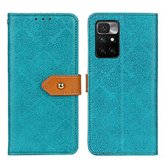 Custodia Portafoglio In Pelle Cover con Supporto K05Z per Xiaomi Redmi 10 4G Verde