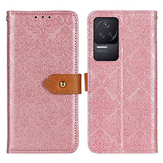 Custodia Portafoglio In Pelle Cover con Supporto K05Z per Xiaomi Redmi K50 5G Rosa