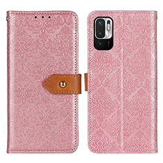 Custodia Portafoglio In Pelle Cover con Supporto K05Z per Xiaomi Redmi Note 10 JE 5G Rosa