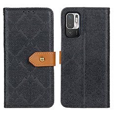 Custodia Portafoglio In Pelle Cover con Supporto K05Z per Xiaomi Redmi Note 10T 5G Nero