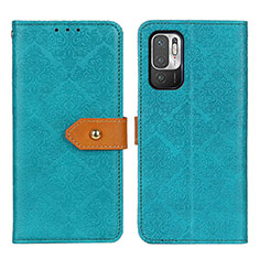 Custodia Portafoglio In Pelle Cover con Supporto K05Z per Xiaomi Redmi Note 10T 5G Verde