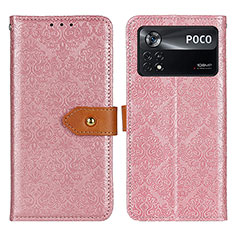 Custodia Portafoglio In Pelle Cover con Supporto K05Z per Xiaomi Redmi Note 11E Pro 5G Rosa