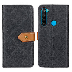 Custodia Portafoglio In Pelle Cover con Supporto K05Z per Xiaomi Redmi Note 8 (2021) Nero
