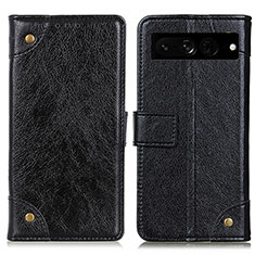 Custodia Portafoglio In Pelle Cover con Supporto K06Z per Google Pixel 7 Pro 5G Nero