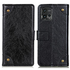 Custodia Portafoglio In Pelle Cover con Supporto K06Z per Motorola Moto G72 Nero