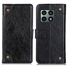 Custodia Portafoglio In Pelle Cover con Supporto K06Z per OnePlus 10 Pro 5G Nero