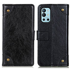 Custodia Portafoglio In Pelle Cover con Supporto K06Z per OnePlus 9R 5G Nero