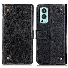 Custodia Portafoglio In Pelle Cover con Supporto K06Z per OnePlus Nord 2 5G Nero