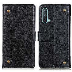 Custodia Portafoglio In Pelle Cover con Supporto K06Z per OnePlus Nord CE 5G Nero