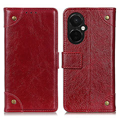 Custodia Portafoglio In Pelle Cover con Supporto K06Z per OnePlus Nord N30 5G Rosso