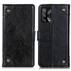 Custodia Portafoglio In Pelle Cover con Supporto K06Z per Oppo A74 4G Nero