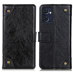 Custodia Portafoglio In Pelle Cover con Supporto K06Z per Oppo Find X5 Lite 5G Nero