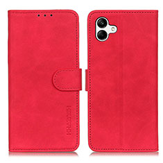 Custodia Portafoglio In Pelle Cover con Supporto K06Z per Samsung Galaxy A05 Rosso