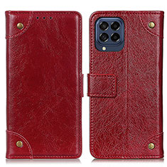 Custodia Portafoglio In Pelle Cover con Supporto K06Z per Samsung Galaxy M53 5G Rosso