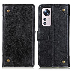 Custodia Portafoglio In Pelle Cover con Supporto K06Z per Xiaomi Mi 12 Pro 5G Nero