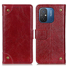 Custodia Portafoglio In Pelle Cover con Supporto K06Z per Xiaomi Poco C55 Rosso