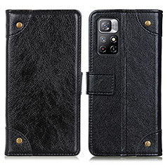 Custodia Portafoglio In Pelle Cover con Supporto K06Z per Xiaomi Poco M4 Pro 5G Nero