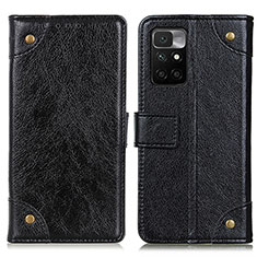 Custodia Portafoglio In Pelle Cover con Supporto K06Z per Xiaomi Redmi 10 (2022) Nero