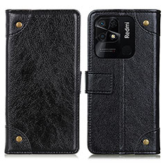 Custodia Portafoglio In Pelle Cover con Supporto K06Z per Xiaomi Redmi 10C 4G Nero