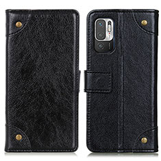 Custodia Portafoglio In Pelle Cover con Supporto K06Z per Xiaomi Redmi Note 10 5G Nero