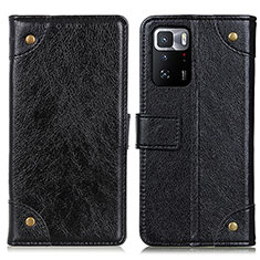 Custodia Portafoglio In Pelle Cover con Supporto K06Z per Xiaomi Redmi Note 10 Pro 5G Nero