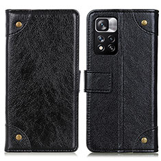 Custodia Portafoglio In Pelle Cover con Supporto K06Z per Xiaomi Redmi Note 11 Pro+ Plus 5G Nero