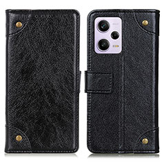 Custodia Portafoglio In Pelle Cover con Supporto K06Z per Xiaomi Redmi Note 12 Pro+ Plus 5G Nero