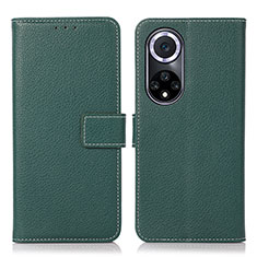 Custodia Portafoglio In Pelle Cover con Supporto K07Z per Huawei Honor 50 5G Verde