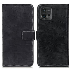 Custodia Portafoglio In Pelle Cover con Supporto K07Z per Motorola Moto G72 Nero