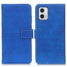 Custodia Portafoglio In Pelle Cover con Supporto K07Z per Motorola Moto G73 5G Blu