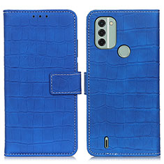 Custodia Portafoglio In Pelle Cover con Supporto K07Z per Nokia C31 Blu